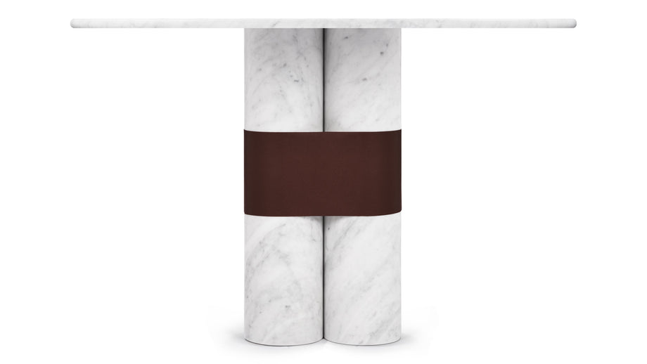FirelliFirelli - Firelli Round Dining Table, Carrara Marble, 119cm