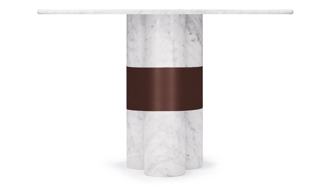 FirelliFirelli - Firelli Round Dining Table, Carrara Marble, 119cm