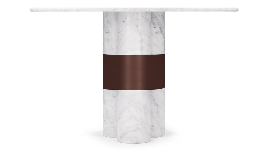 FirelliFirelli - Firelli Round Dining Table, Carrara Marble, 119cm