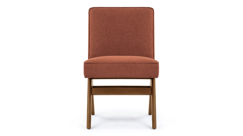 Jeanneret Upholstered Side ChairJeanneret Upholstered Side Chair - Pierre Jeanneret Upholstered Side Chair, Burnt Red Weave