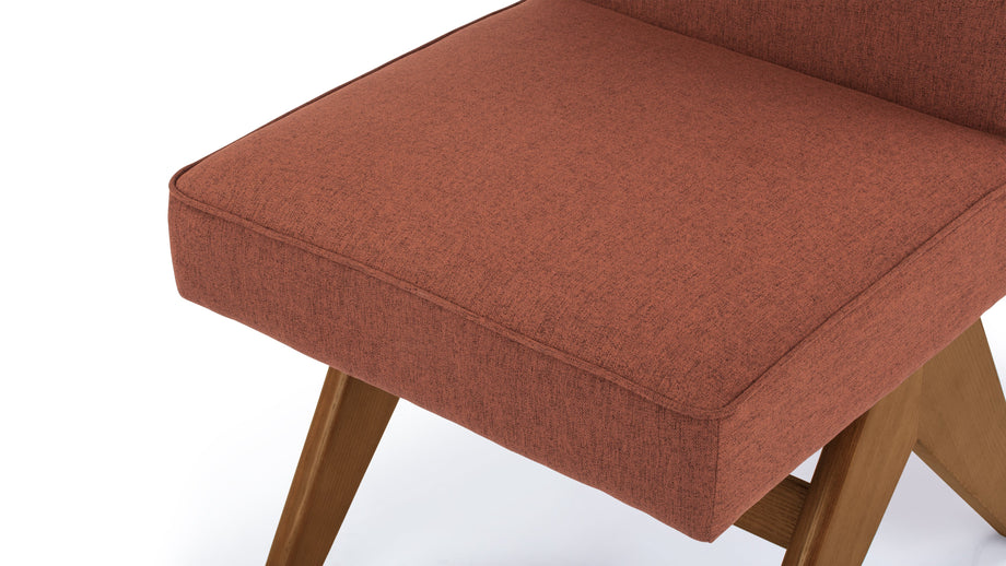 Jeanneret Upholstered Side ChairJeanneret Upholstered Side Chair - Pierre Jeanneret Upholstered Side Chair, Burnt Red Weave
