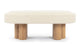 Melbourne - Melbourne - Melbourne Bench, White Teddy and Natural Ash - Image 1