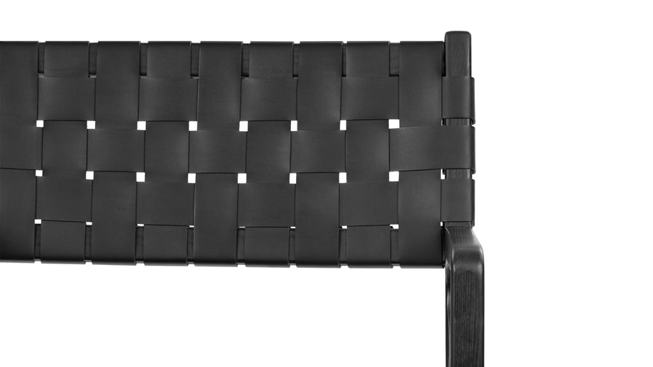AnciAnci - Anci Armchair, Black Vegan Leather and Black Ash