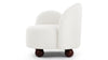 Palma - Palma - Palma Lounge Chair, Left Arm, Porcelain Boucle - Image 3