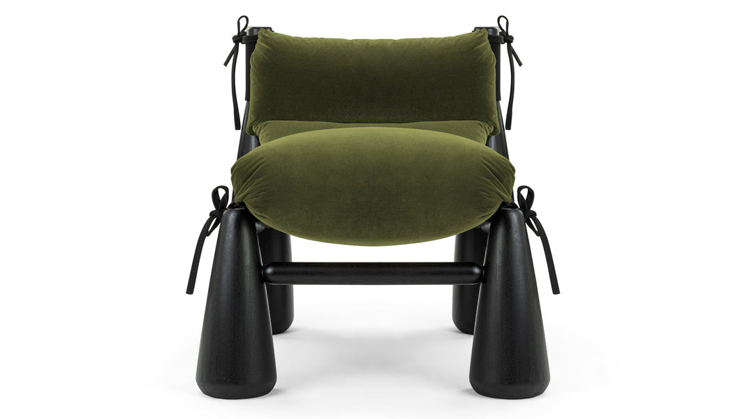 MutoMuto - Muto Lounge Chair, Deep Moss Velvet