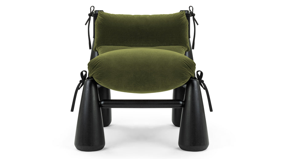 MutoMuto - Muto Lounge Chair, Deep Moss Velvet