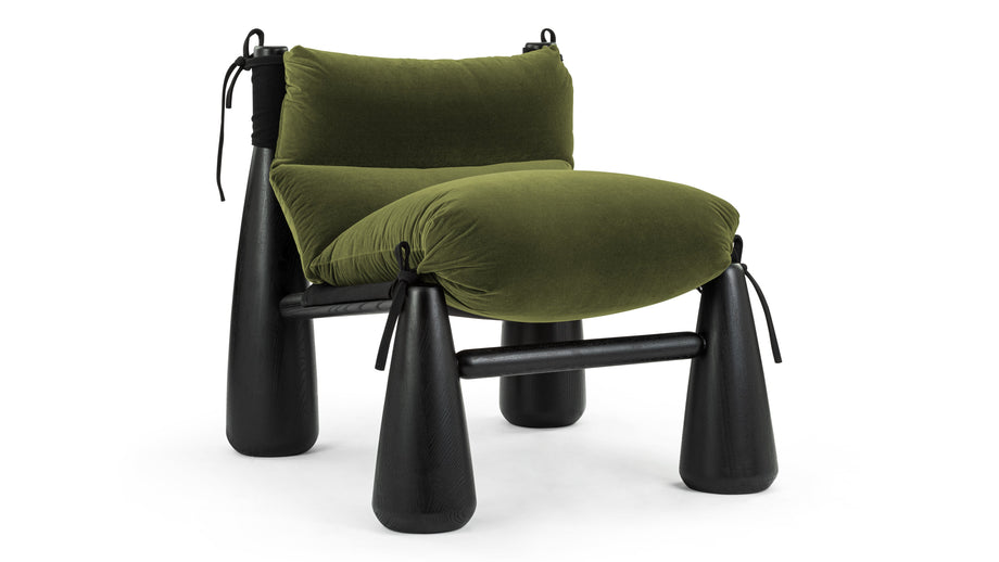 MutoMuto - Muto Lounge Chair, Deep Moss Velvet