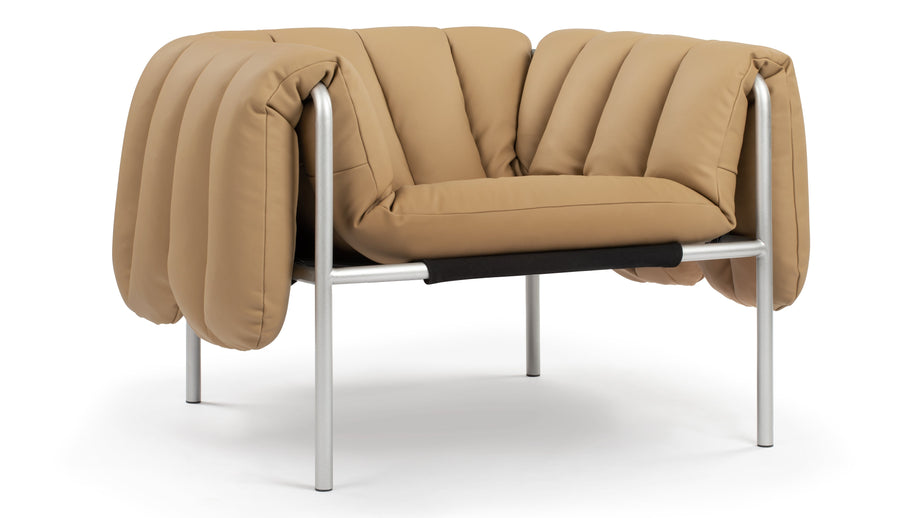 PuffyTuscan Tan Vegan Leather