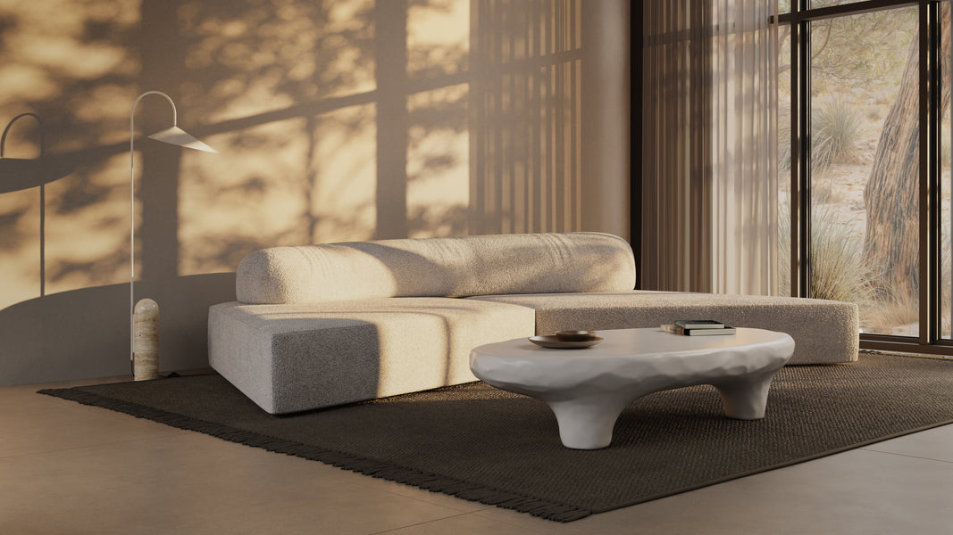 On the RocksOn the Rocks - On the Rocks Sofa, Large Corner, Dove Textured Chenille