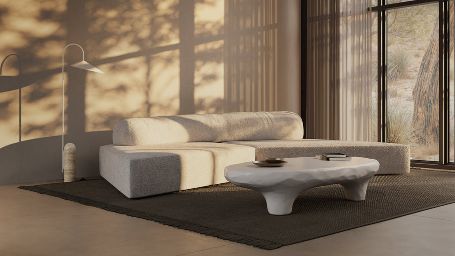 On the RocksOn the Rocks - On the Rocks Sofa, Large Corner, Dove Textured Chenille