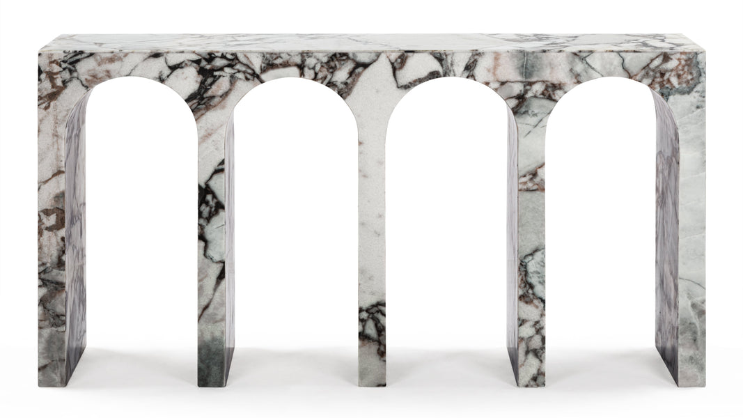 VeniceVenice - Venice Console Table, Modellato Marble