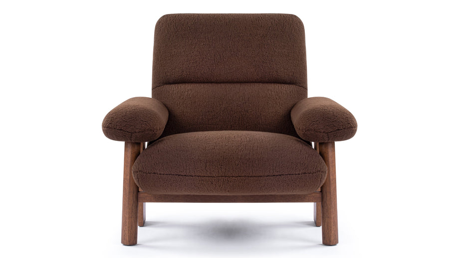 BrasilienBrasilia - Brasilia Lounge Chair, Cafe Noir Vegan Fur