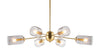 Grace - Grace - Grace Chandelier, Brass and Smoked Glass - Image 1