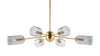Grace - Grace - Grace Chandelier, Brass and Smoked Glass - Image 2