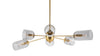 Grace - Grace - Grace Chandelier, Brass and Smoked Glass - Image 3