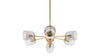 Grace - Grace - Grace Chandelier, Brass and Smoked Glass - Image 5