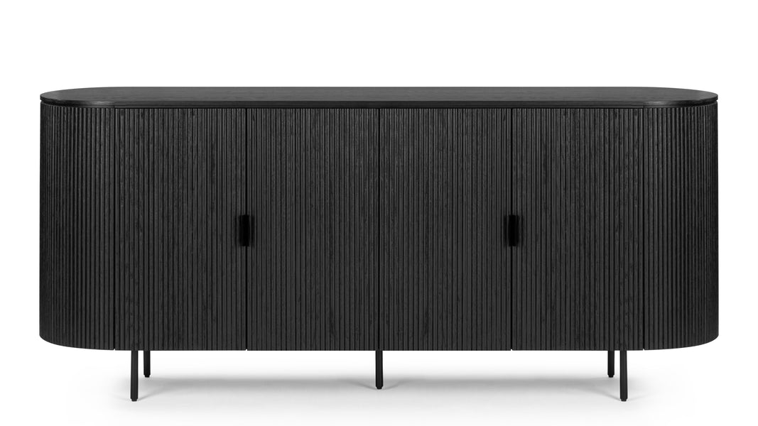 EmeryEmery - Emery Fluted Sideboard, Black, 180cm