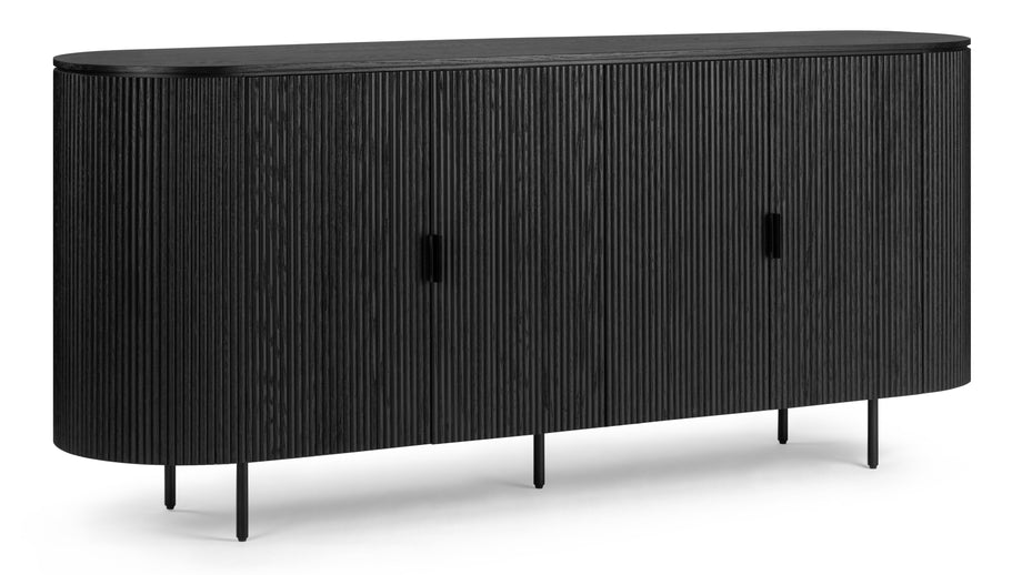 EmeryEmery - Emery Fluted Sideboard, Black, 180cm