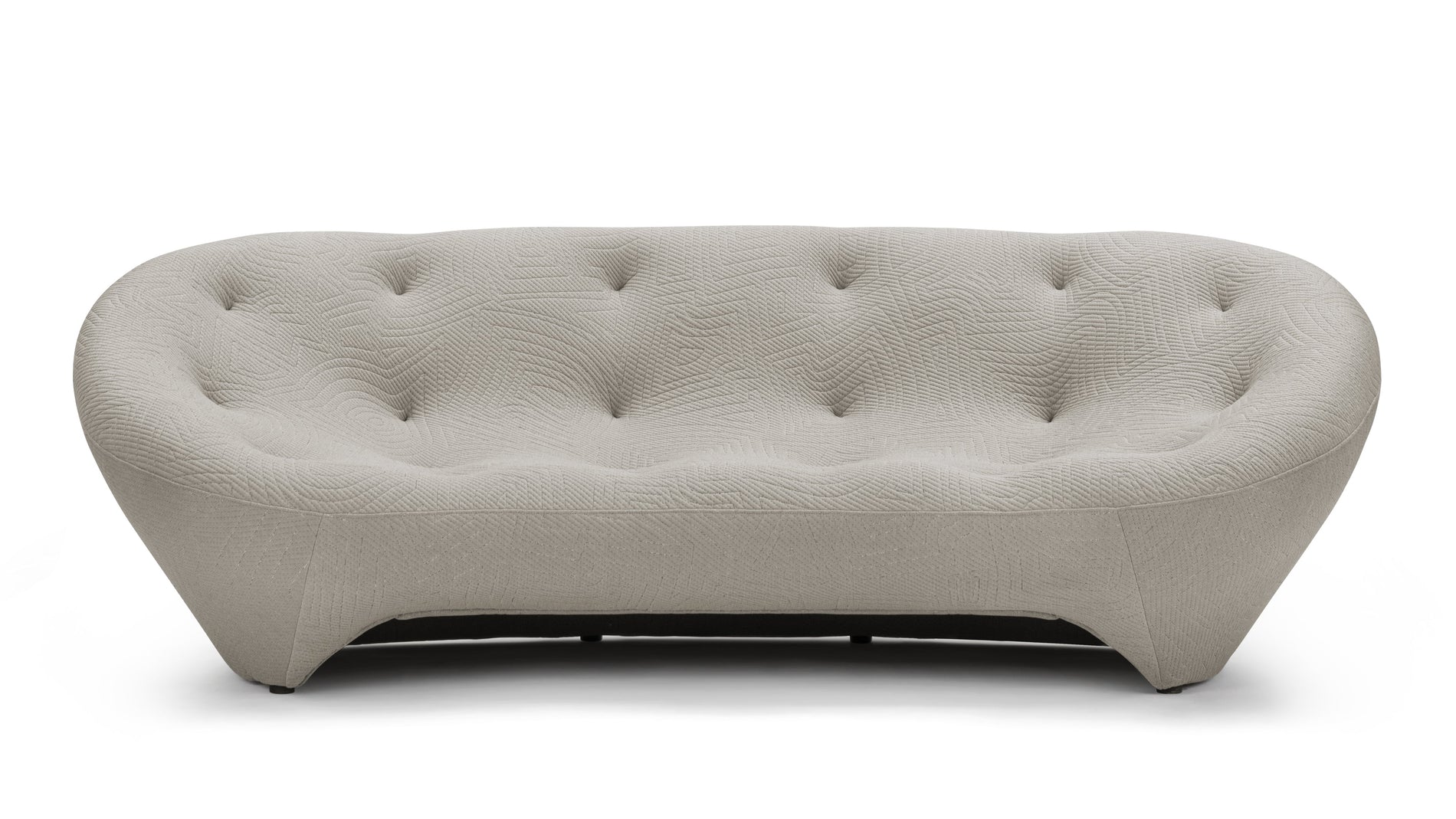 PloumPloum - Ploum Three Seater Sofa, Gray Textured Jersey