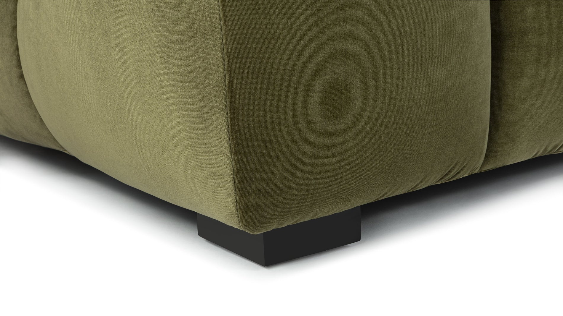 StanStan - Stan Three Seater Sofa, Olive Green Velvet