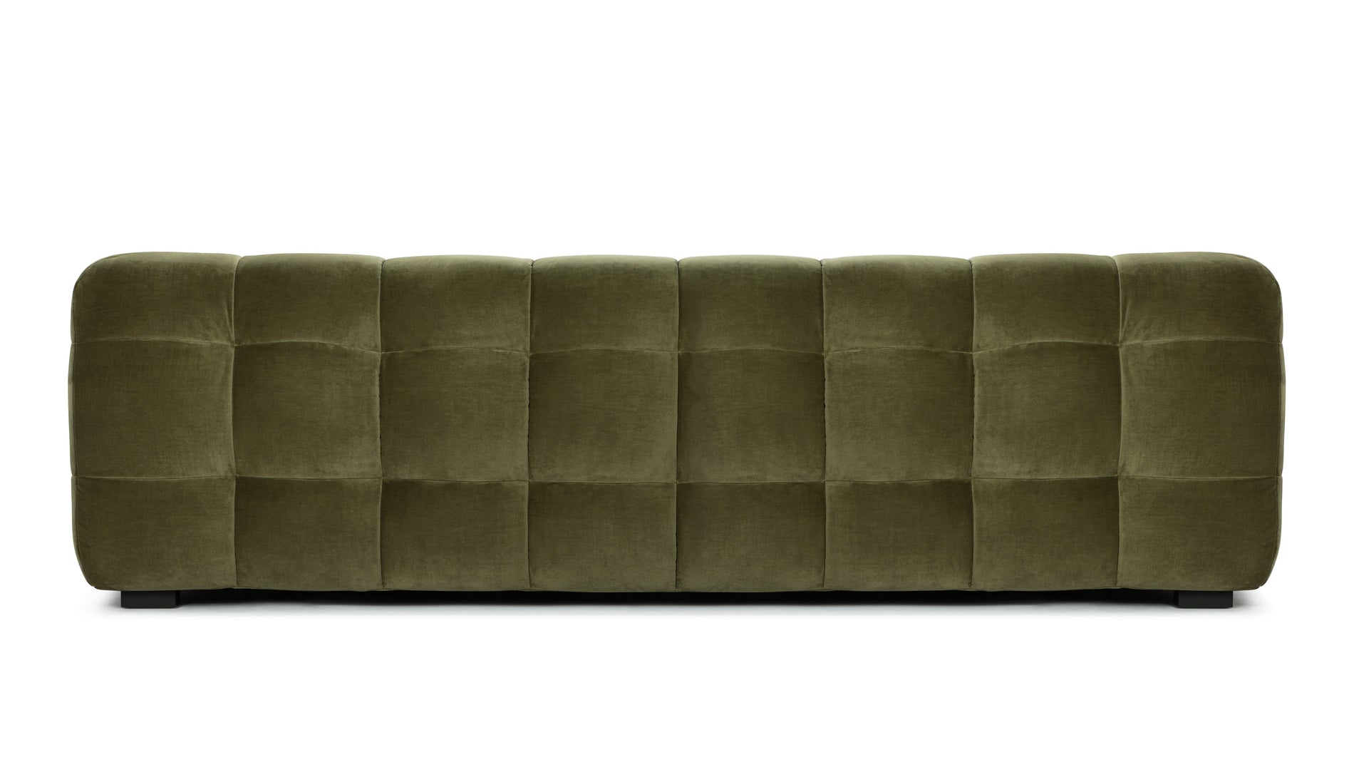 StanStan - Stan Three Seater Sofa, Olive Green Velvet