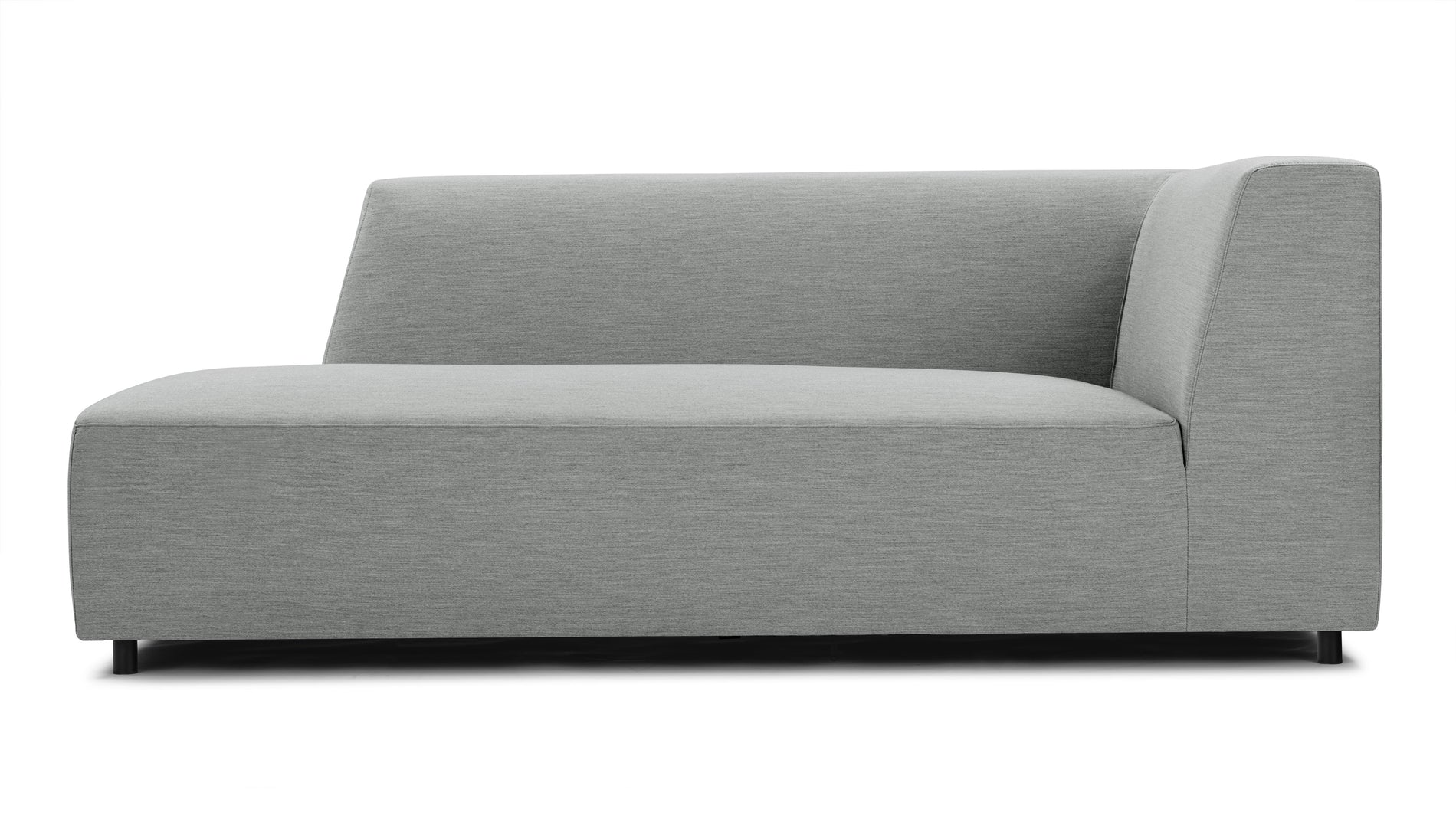 AcquaAcqua - Acqua Outdoor Sectional Module, Chaise, Left Arm, Dove Gray Performance Weave