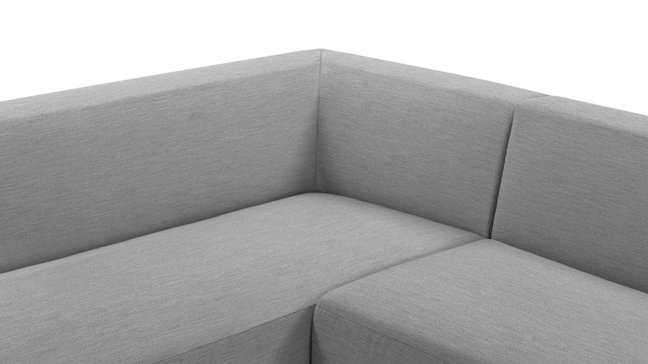 AcquaAcqua - Acqua Outdoor Sectional, Left Corner, Dove Gray Performance Weave