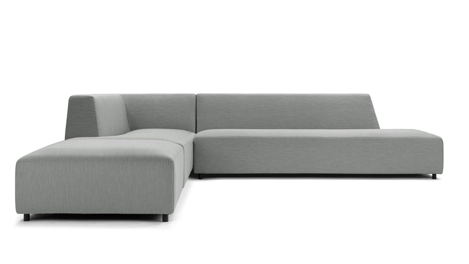 AcquaAcqua - Acqua Outdoor Sectional, Left Corner, Dove Gray Performance Weave