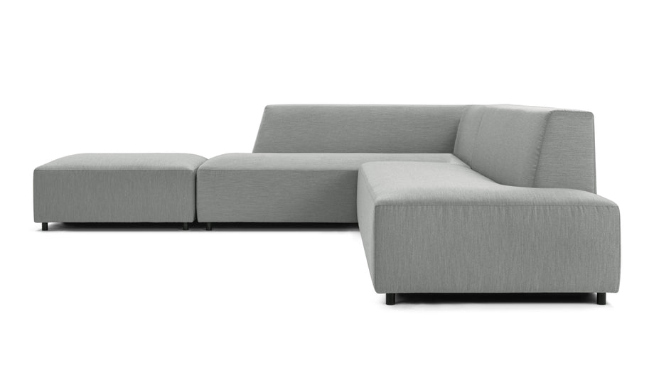 AcquaAcqua - Acqua Outdoor Sectional, Left Corner, Dove Gray Performance Weave