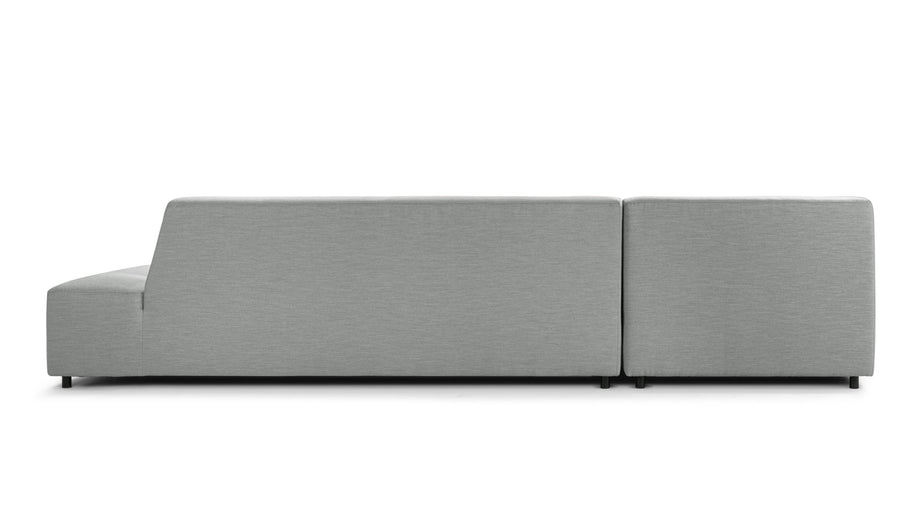 AcquaAcqua - Acqua Outdoor Sectional, Left Corner, Dove Gray Performance Weave