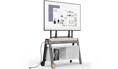 LinForm Digital Collaboration Bench shown on a white background, this modern collaborative furniture piece features a precision-engineered aluminium frame with die-cast connectors, 30x70mm legs, and smooth PU wheels for mobility. Finished with high-density moulded cotton wrapped in premium Gabriel BF-1105 fabric, it includes a built-in multifunctional socket for seamless connectivity, combining minimalist design, durability, and refined functionality for modern meeting and learning spaces.