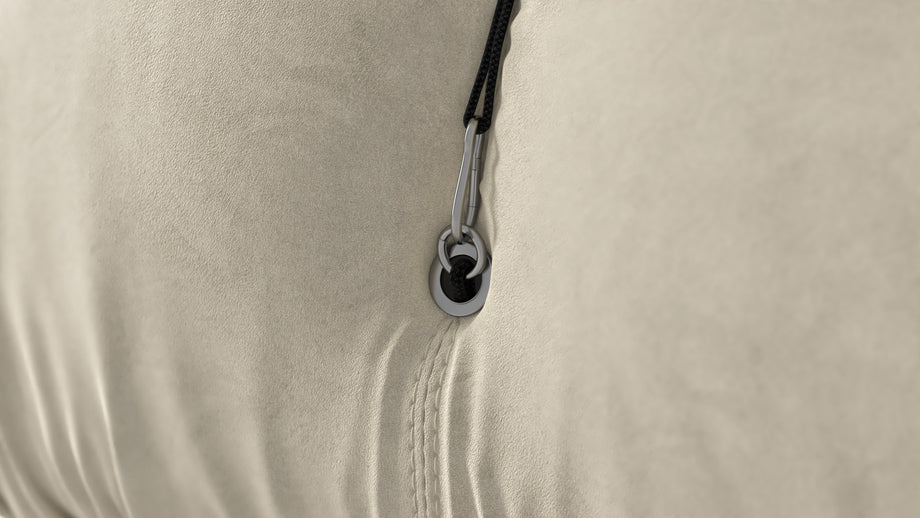 Bellini SeccionalEggshell Vegan Suede