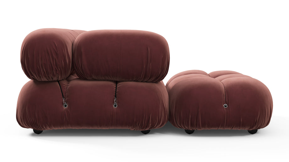 Bellini SeccionalMaroon Velvet