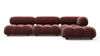Bellini Sectional - Maroon Velvet - Image 1