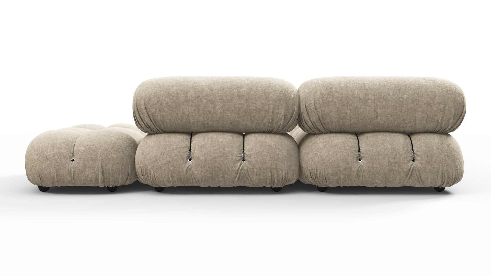 Bellini SectionalBeige Gray Chenille