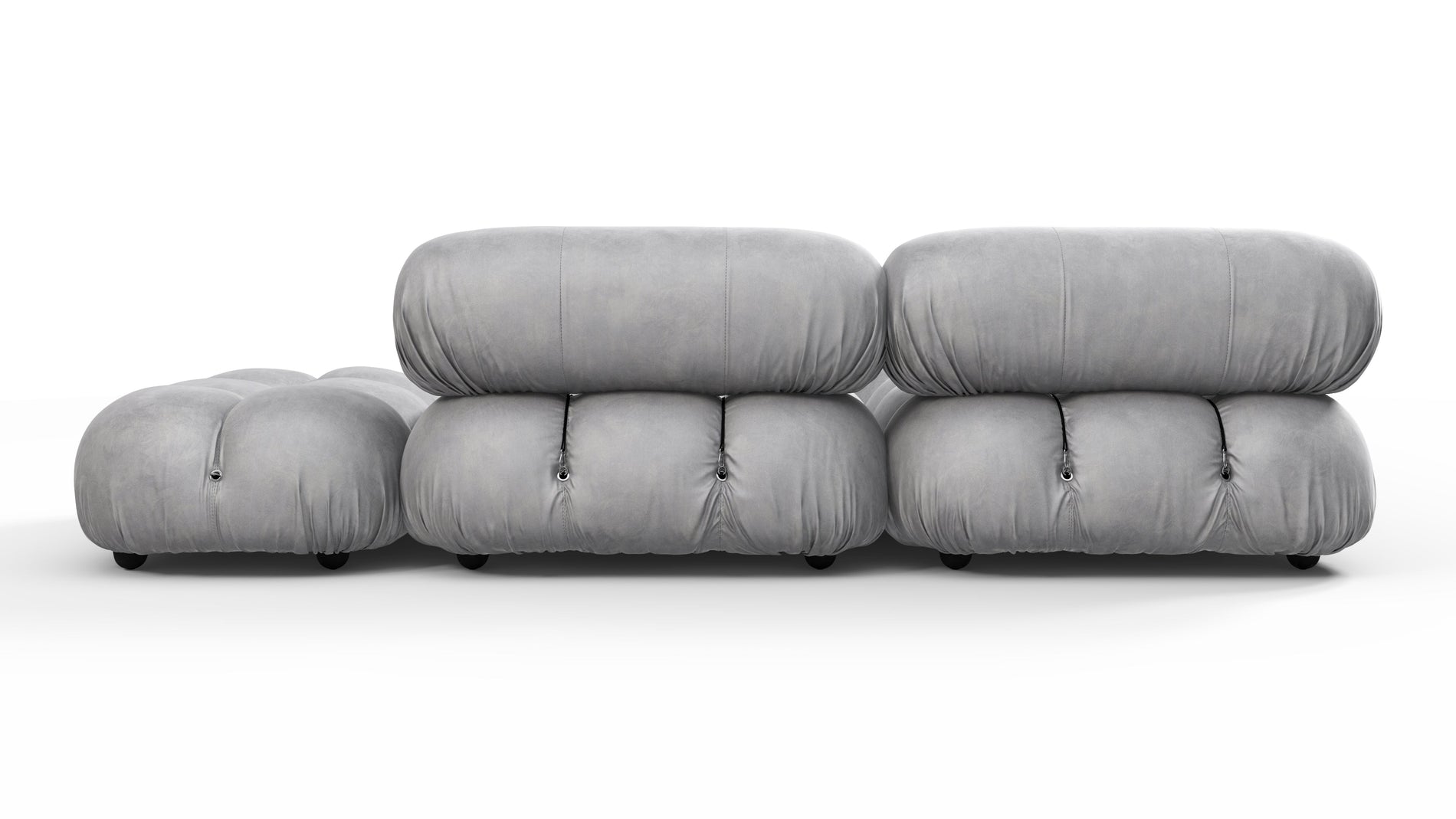 Bellini SectionalLight Gray Velvet