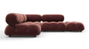 Bellini Sectional - Maroon Velvet - Image 1