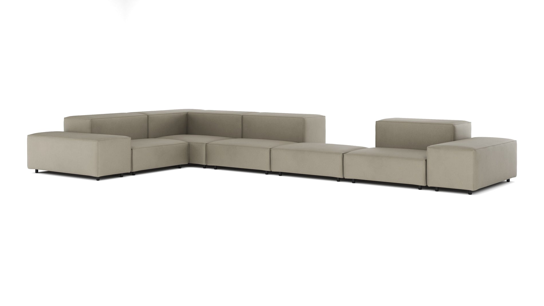 ExtrasoftBeige Gray Vegan Leather