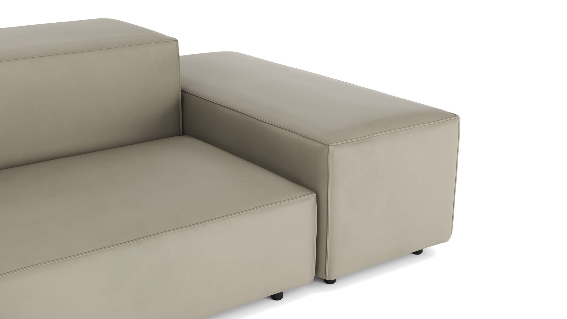 ExtrasoftBeige Gray Vegan Leather