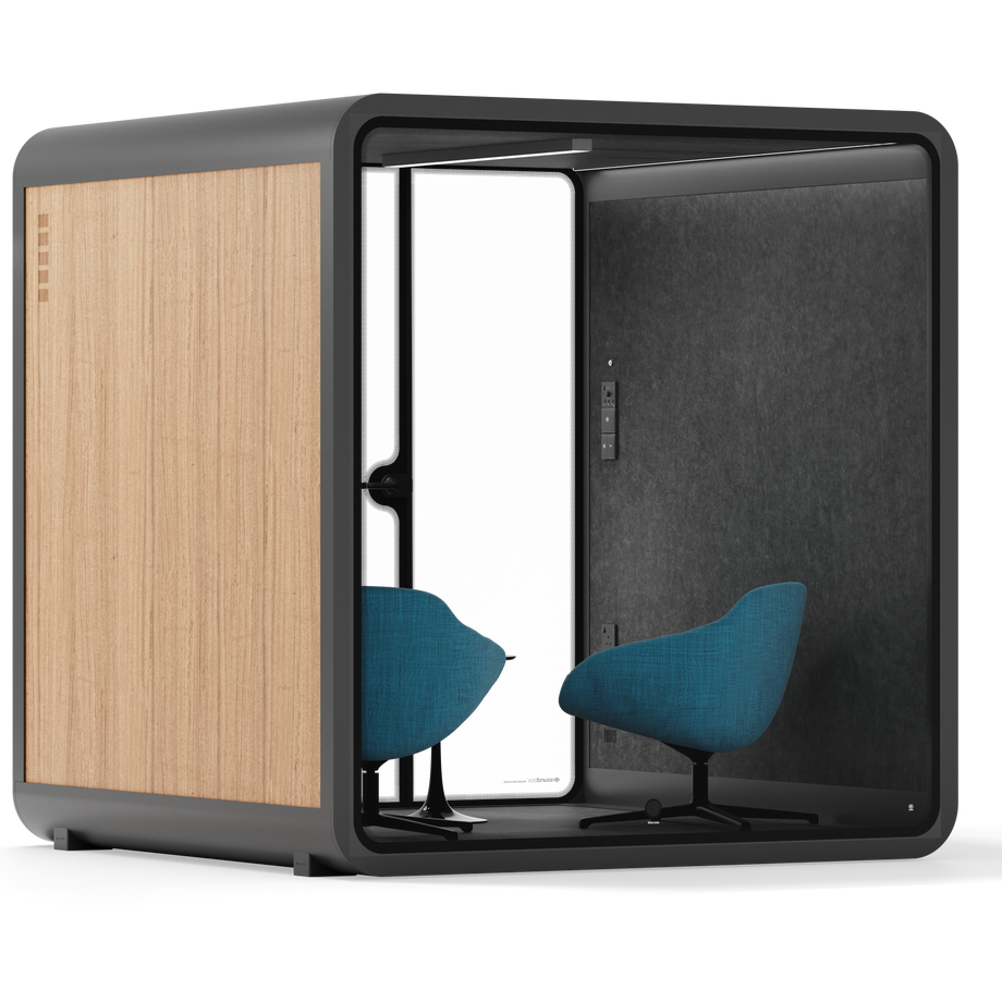 Meeting Booth Quell - 6 PersonWooden / Dark Grey / Furniture Set 2