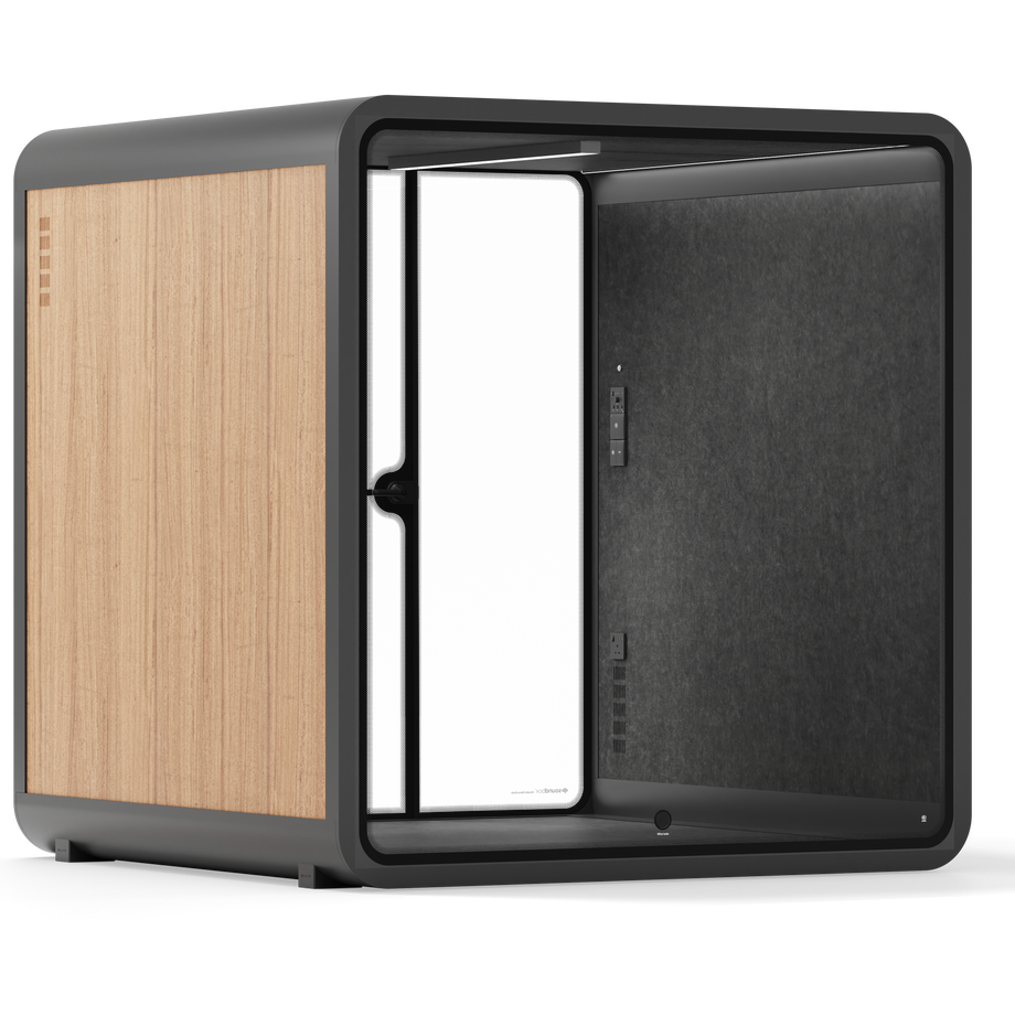 Meeting Booth Quell - 6 PersonWooden / Dark Grey / No Furniture