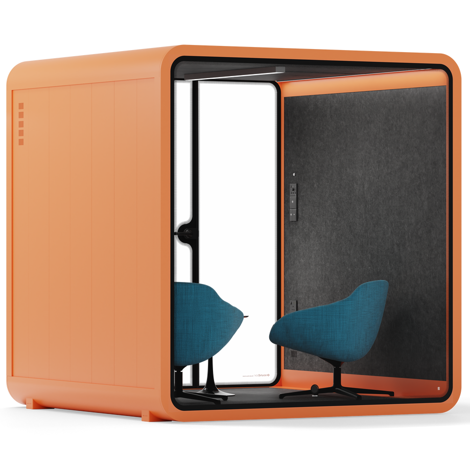 Meeting Booth Quell - 6 PersonOrange / Dark Grey / Furniture Set 2