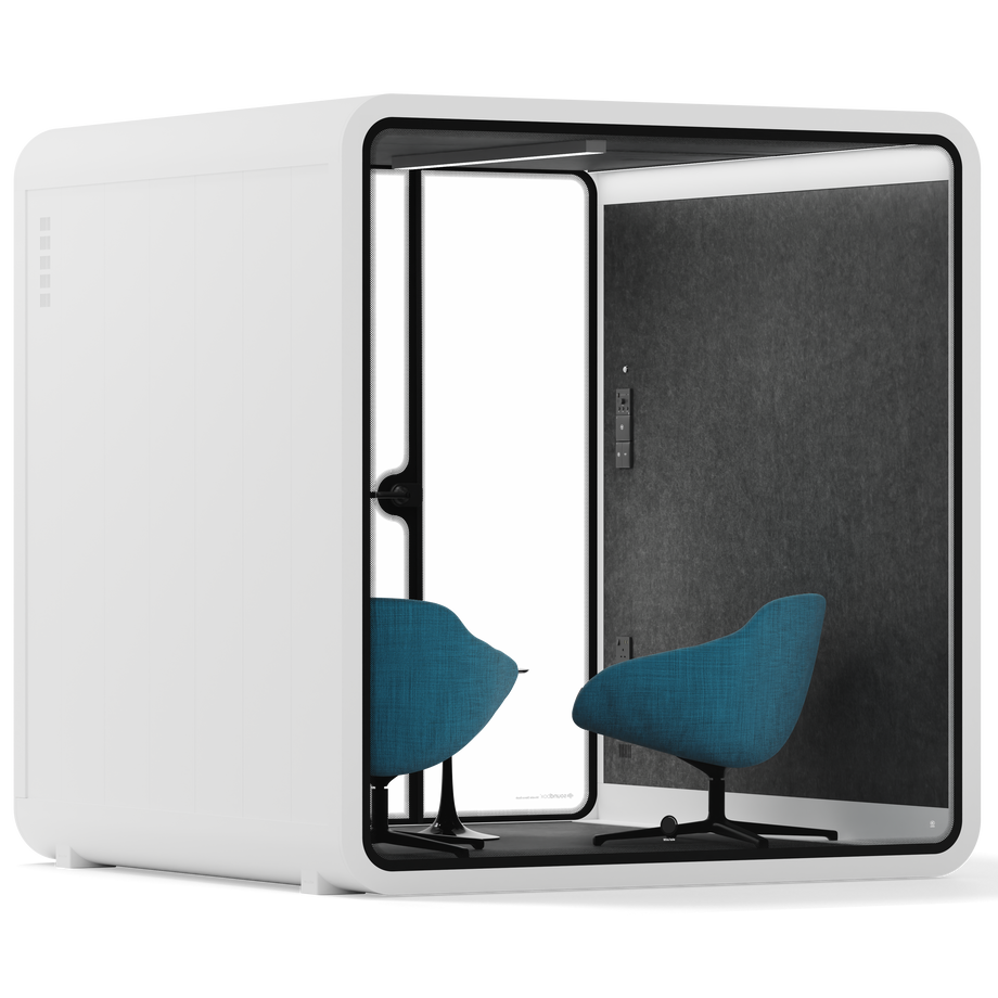 Meeting Booth Quell - 6 PersonWhite / Dark Grey / Furniture Set 2