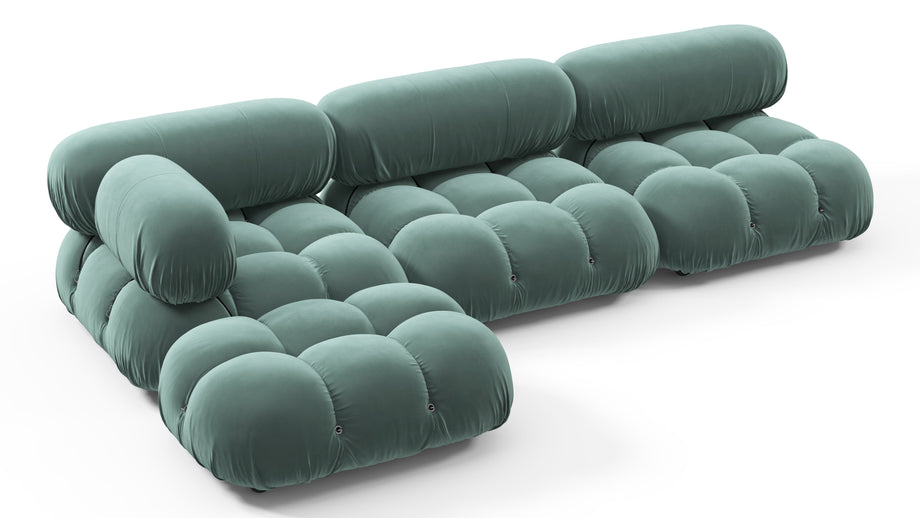 Bellini SeccionalJadeite Luxe Velvet