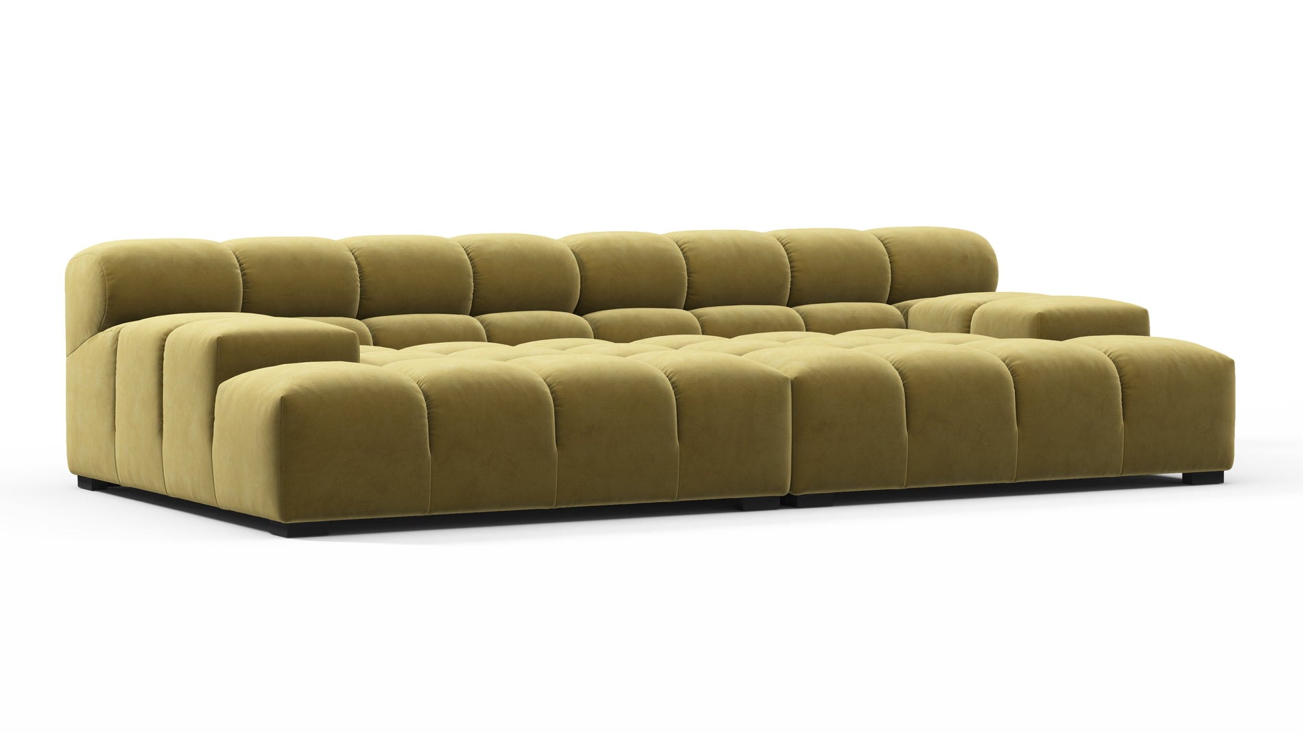 TuftyOliven Gold Samt