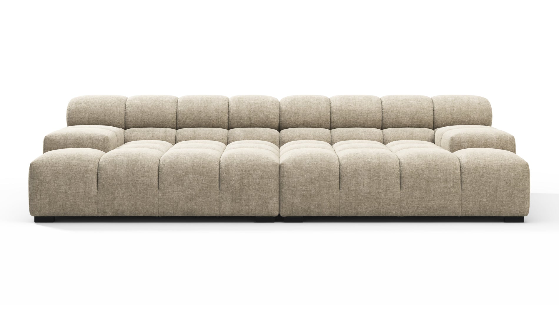 TuftyBeige Grey Chenille