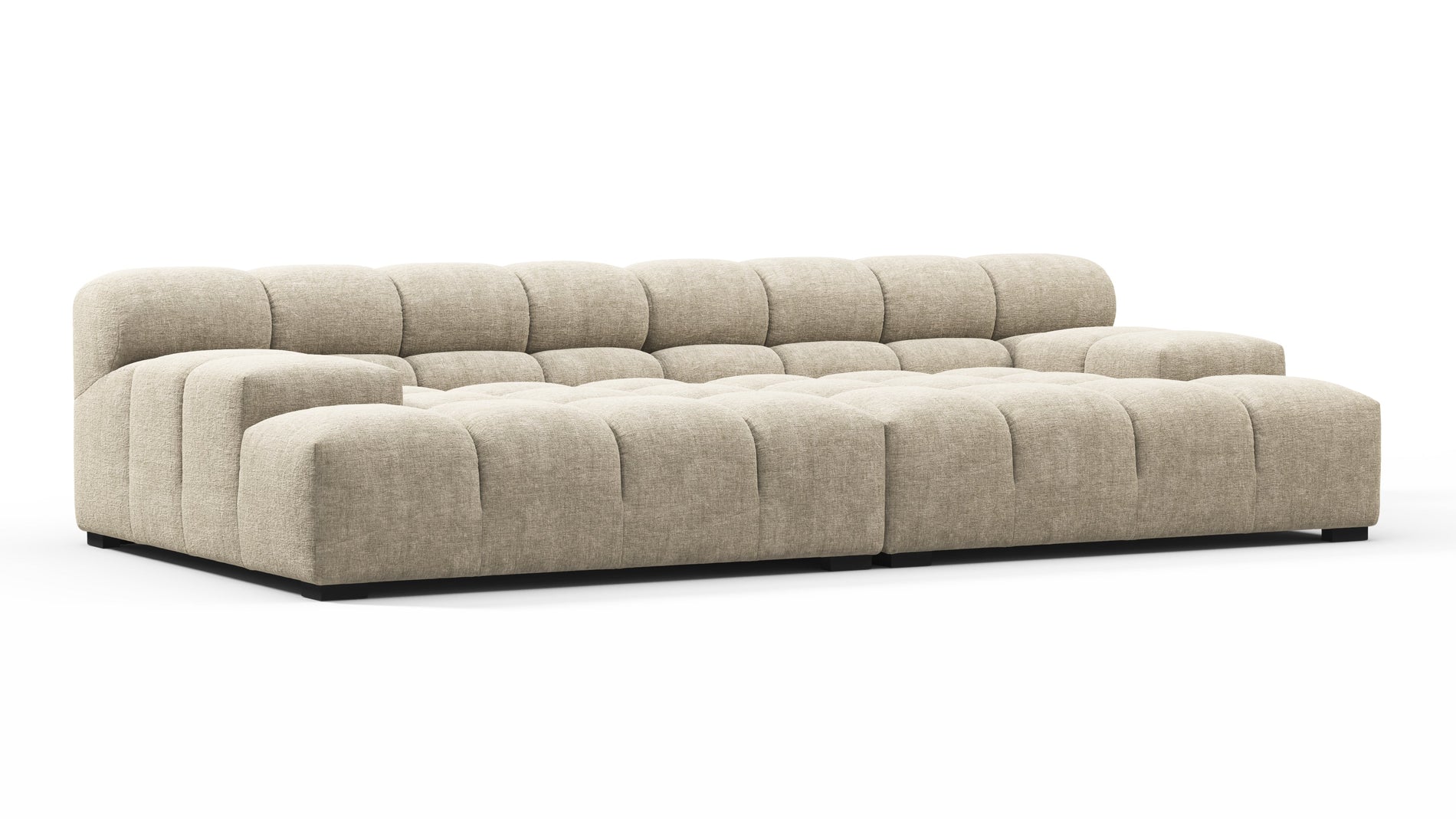 TuftyBeige Grey Chenille