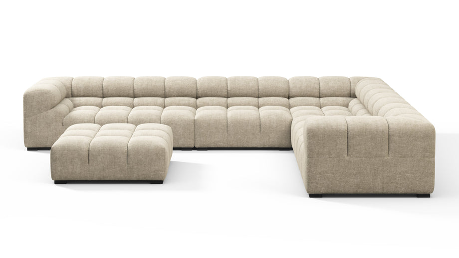 TuftyBeige Gray Chenille