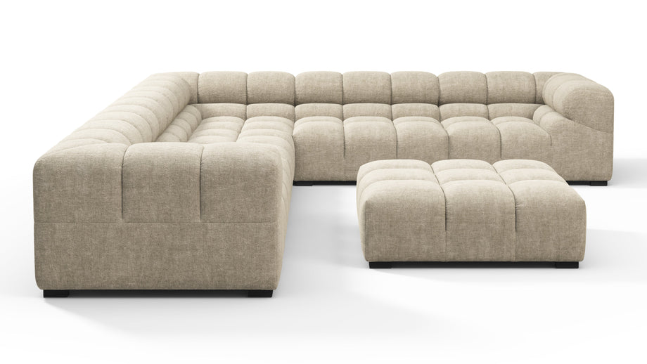 TuftyBeige Gray Chenille