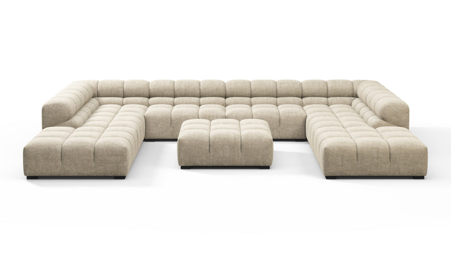 TuftyBeige Gray Chenille